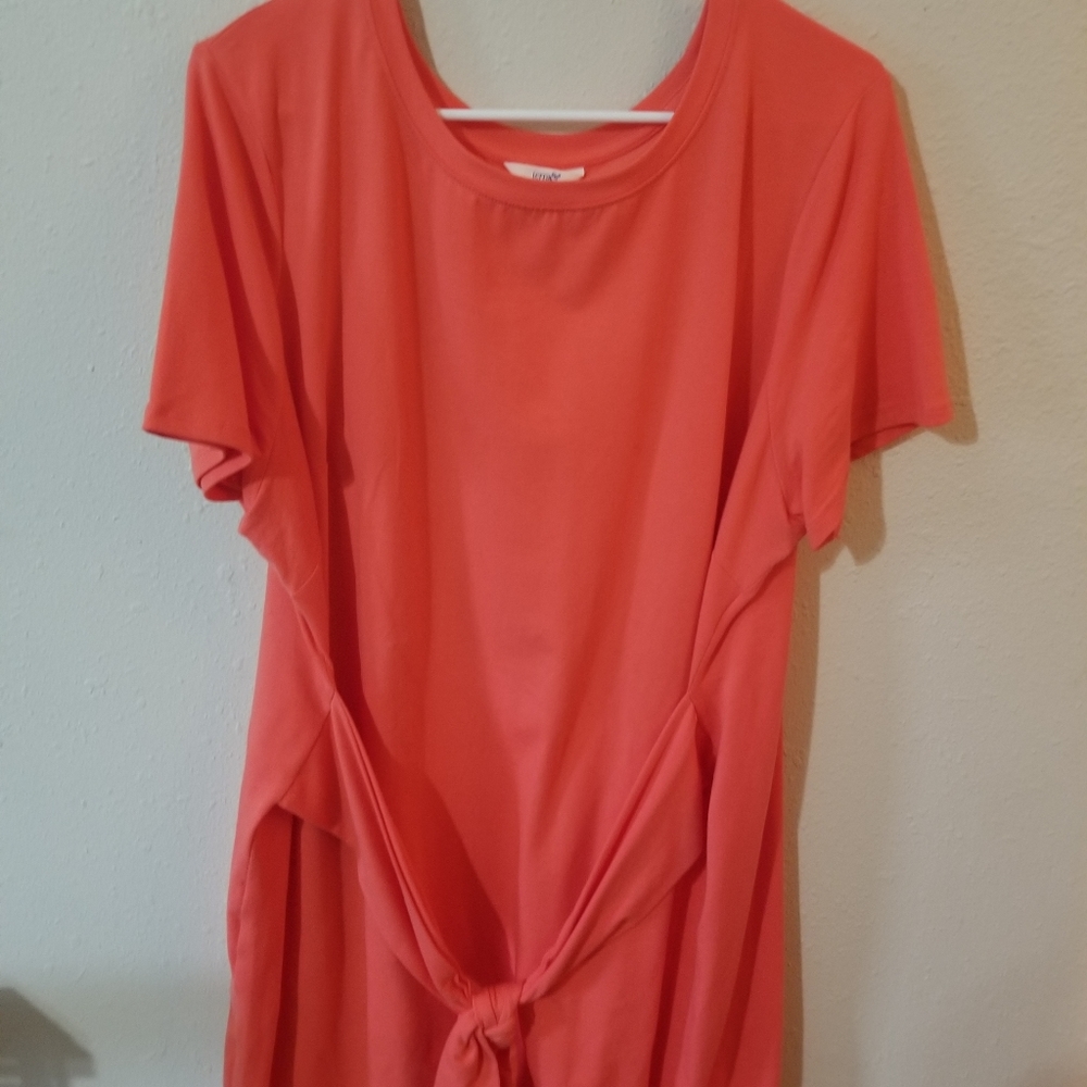Pink tie dress